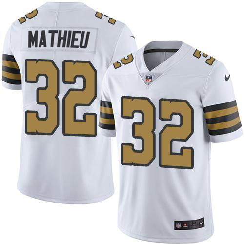 Women's New Orleans Saints #32 Tyrann Mathieu White Color Rush Limited Stitched Jersey(Run Small) Women's New Orleans Saints #32 Tyrann Mathieu White Color Rush Limited Stitched Jersey(Run Small)